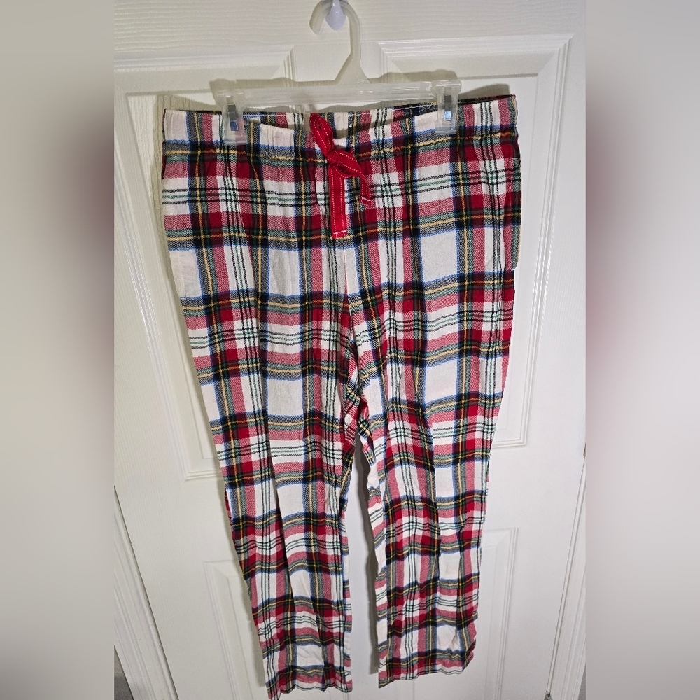Old Navy Womens Plaid Elastic Waist Flannel Pajama Pants Large